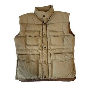 Vintage Stans Stuff Brown khaki Duck Down Vest Men's med